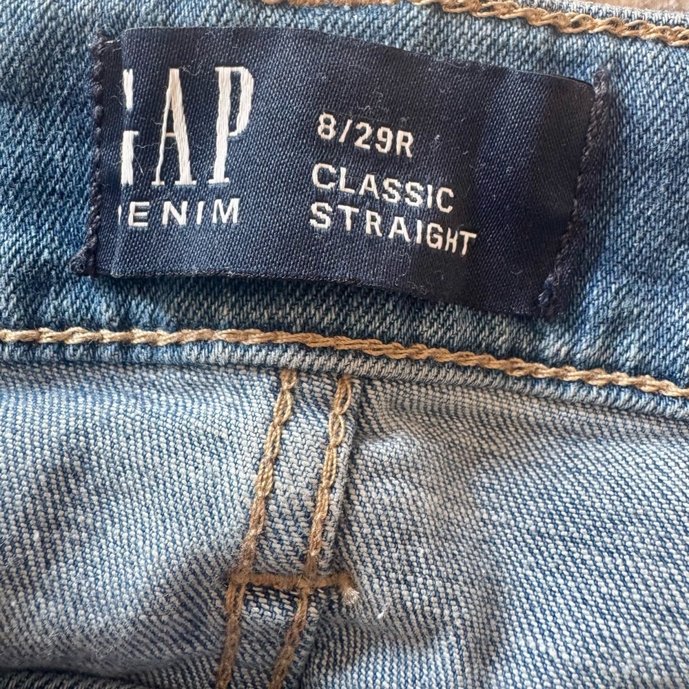 GAP Women's Blue Straight Leg Jeans - Picture 2 of 2